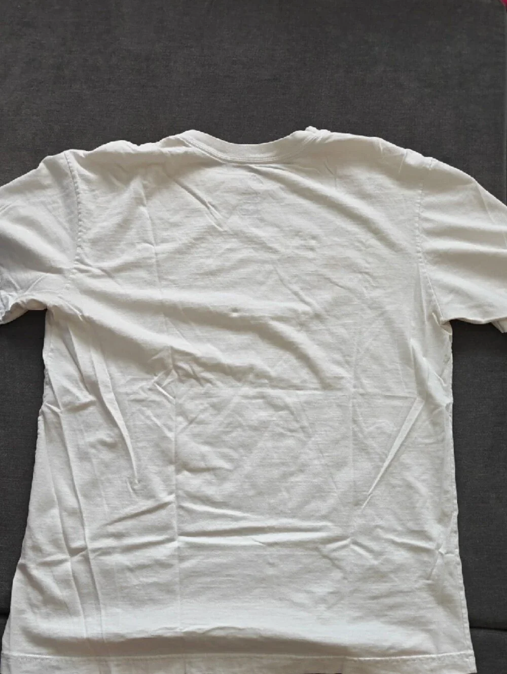 adidas White Liverpool FC Crest Tee with Red Logo